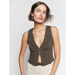 Reformation Myrtle Cotton Sweater (Putty)
